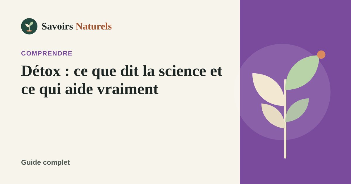 Détox : ce que dit la science et ce qui aide vraiment l'organisme — illustration Savoirs Naturels