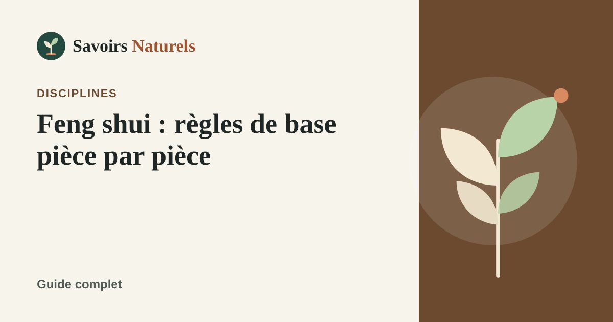 Feng Shui : les règles de base pour harmoniser sa maison pièce par pièce — illustration Savoirs Naturels