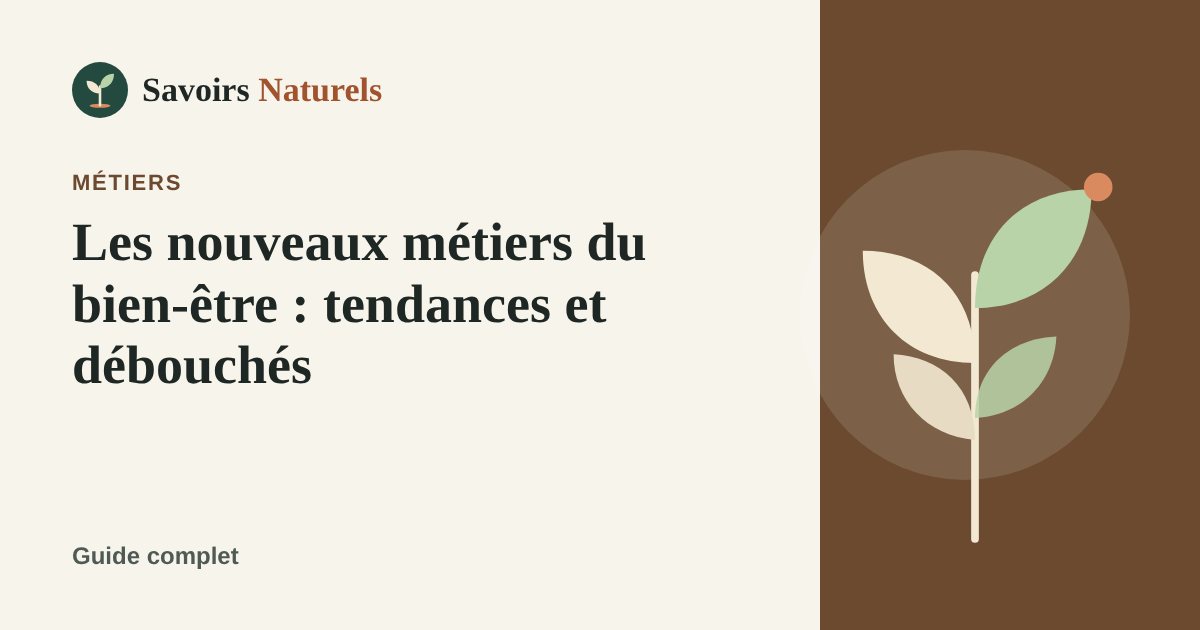 Les nouveaux métiers du bien-être : tendances et débouchés — illustration Savoirs Naturels